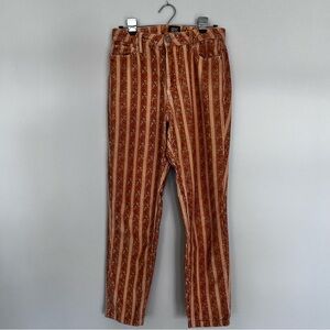 BDG floral striped corduroy boho pants